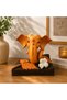 Lord Ganesha Decorative Idol Showpiece | Polyresin Ganesh Statue for Home & Office Décor | Spiritual Table Accent | Orange Finish | 20 x 10.5 x 19.4 CM