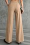 Women's Pleated High Waist Lycra Palazzo Pants 3024 Biscuit - 6