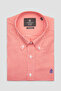 Luca Oxford Cotton Comfort Fit Pink Button down Collar Men's Checkered Shirt - 4