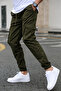 Men's Cargo Pocketed Pants, Cotton, Elastic Hem, Side Pocketed Pants - 2