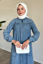 Mayra Robe Pocketed Denim Dress - Ice Blue - 4
