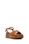 Women's Camel Ankle Buckle Wedge Heeled Sandals 26Sfe475718 - 8
