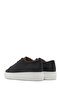 Men's Black Lace-Up Thick-Soled Sports Shoes, Leather Sneaker 26Sfd6107Ft - 6