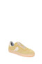 Women's Yellow Lace-Up Suede Leather Sneaker 26Pfd371110 - 7