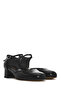 Women's Black Ankle Buckle Short Thick Heeled Patent Leather Shoes 26Pfd140316 - 2