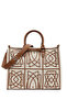 حزام طويل نسائي من قماش Camel منقوش حقيبة si 26SBD24316F