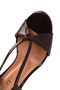 Women's Burgundy Ankle Strap High Thin Heels Shoes Genuine Leather Sandals 25Sfd161516 - 8