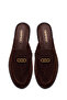Women's Brown Suede Leather Slippers 26Pfd260010 - 5