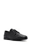 Men's Black Braided Laced Leather Casual Shoes 25Sfd 740829 - 6