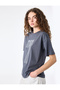 Cotton Comfortable Fit Stoned Short Sleeve Crew Neck T-Shirt - 2