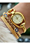 Full Steel Mesh Strap Gold Color VIP 5 Atm Wristwatch - 4