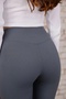Women's Push up No-Show Stretchy Above Knee High Waist Ribbed Biker Short Shorts Leggings - 4