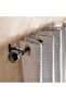 Modern Ball 19/16mm Extendable Single Curtain Rod 70x122cm - Black Matt