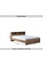 Grimsby Queen Bed 160x200 Cm - Walnut - 8
