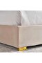 Zahra Queen Bed 160x200- Beige - 4