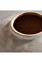 Jonie Stoneware Vase With Gold Finish 35.7x35.7x33.7cm - Beige - 2