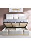 Julia King Bed(180x200) With Hydraulic Storage - Beige And Gold - 4