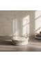 Aeon Mango Wood Pillar Candle Holder 25x25x38cm -white