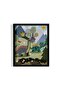 Dino Field Printed Framed Wall Art 43x53cm - Green - 2