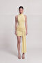 Backless Skirt Draped Mini Daisy Dress Yellow - 6