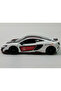 ماكلارين 675LT قالب سحب وقطرات معدل - نموذج سيارة معدني مع أبواب مصبوبة قابلة للفتح - أبيض 11.5 سم - 5
