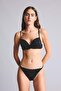 Regular Fit Patterned Black Bikini Top E1539Ax25Sm - 2