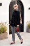 Zra Pleated Carrot Trousers -Grey - 5