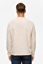 Beige Regular Plain Crew Neck Sweatshirt - 3