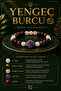 Cancer Zodiac Natural Stone 8mm Clover Bracelet