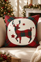 New Year's Design Digital Printed Gift Decorative 4-Piece Sofa Cushion Cover Set - 2