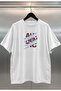 Authentic Digital Print Oversize White Unisex T-Shirt