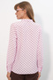 Women's Polka Dot Scarf Collar Blouse 40007 - Pink - 6