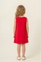 Girls' Rose-Detail Short-Sleeve Elegant Evening Dress for Ages 2-8 - 2