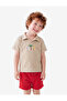 Elastic Waist Button Detailed Cotton Shorts - 3