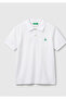 Boy's white logoed pike polo t-shirt