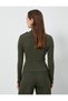 Turtleneck Knitwear Sweater with Camisole and Epaulette Detail - 4