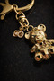 Gold Teddy Bear Keychain for Women – Stylish Bag Ornament & Key Accessory with Pink Heart Detail - 3