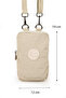 Krinkıl / Klinkır Imported Waterproof Shoulder Strap Crossbody Mini Mobile Phone Carrying Bag Wallet Beige K001 - 2