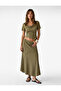 Crepe Fabric Slim Fit Short Sleeve Asymmetrical Collar T-Shirt