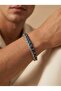 Men's Steel Bracelet Stainless Blue Barley Hematite Premium Gift Tag 01827