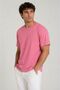 Men's 100% Cotton T-Shirt Regular Fit Crew Neck T-Shirt - Pink - 2