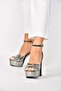 Platinum Mirror Platform Thick Heeled Evening Dress Shoes M348202534 - 3