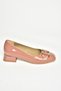 T590122808 Powder Patent Leather Low Heeled Women's Shoes - 7
