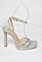 S569616114 Silver Glitter High Heeled Women's Shoes - 7