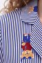 Egyptian Women's Cotton Short Sleeve Shirt Pajama Set Navy Blue - 5