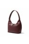 Women's White Leather Shoulder Bag Soft Textured & Large Volume - 4