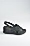 Black Women's Wedge Heeled Shoes K674305209 - 5