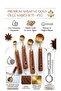 Premium Wooden Handle Gold Color Kitchen Measuring Spoons - 4 Piece Set - 2