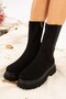 Black Suede Women's Boots J267063102 - 3