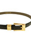 Women's Black Crocodile Patterned Gold Buckle Stylish Belt, Matching with Trousers, Dresses, and Jackets - 4